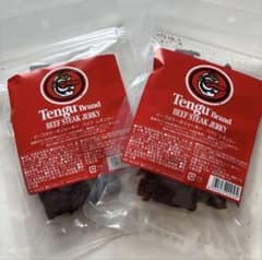 【2日間限定】テング　ビーフジャーキー　バイツ　100g×10袋!! テング ビーフステーキジャーキー バイツ レギュラー 100g ×2袋 - メルカリ
