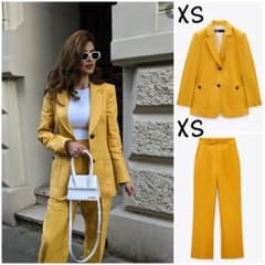 ZARA セットアップ 上下セット XSサイズ マスタード - メルカリ