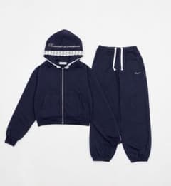 Smyeon フーディー スウェットパンツ ネイビー Smyeon フーディー スウェットパンツ ネイビー - メルカリ