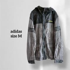 アディダス デニムジャケット グレー フード付き コットン
