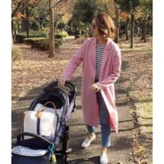 【日本完売】zaraピンクロングコートのサムネイル
