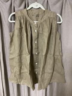 無印良品☆フレンチリネンノースリーブブラウスのサムネイル