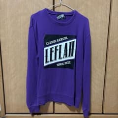 LEFLAH パープル クルーネック トレーナーのサムネイル
