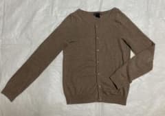 H&M ブラウン カーディガン XS
