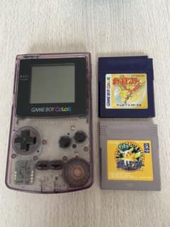 Nintendo ゲームボーイcolor クリアパープル(カセット2個付)のサムネイル