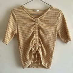 COLZA ボーダー柄 シャーリングのサムネイル