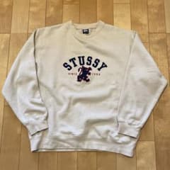 90s old stussy スウェット　裏起毛　刺繍ロゴのサムネイル