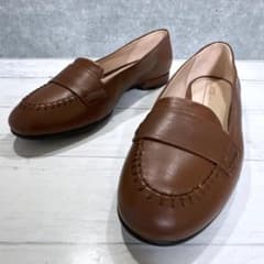 未使用級】 ECCO 本革 ローファー 36 23cm ブラウン - メルカリ