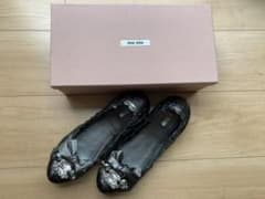 miumiu ビジューバレエシューズ 39サイズ - メルカリ