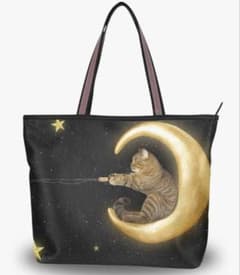 SoreSore 猫と月 トートバッグ 大容量のサムネイル