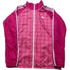 adidas ウィンドブレーカー ピンク 千鳥格子 ジャージ freeSizeのサムネイル