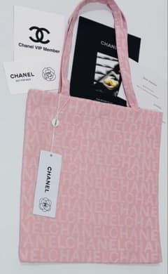 CHANEL 総柄 ピンク トートバッグ シャネルノベルティ ハンドバッグ