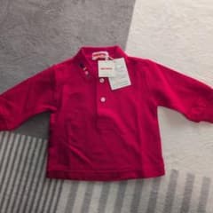 ミキハウス 赤 長袖 シャツ　新品 70cmのサムネイル