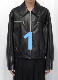 CS】multi zip faded wash blouson (black) - メルカリ