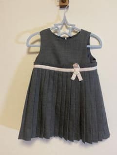 グレー プリーツ ワンピース ノースリーブのサムネイル