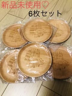【新品】　ハローキティ　木製お皿　6枚セットのサムネイル