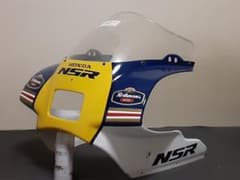HONDA NSR 250R SP(MC18) 社外品ロスマンズ アッパーカウル HONDA NSR 250R SP(MC18) 社外品ロスマンズ アッパーカウル - メルカリ