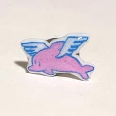 ピンク羽イルカのピアス（片耳用）【139】のサムネイル