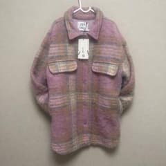 ZARA 新品 ウールチェックシャツ　ジャケットのサムネイル