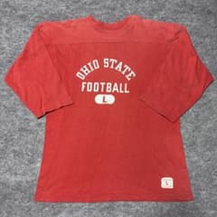 60s Champion Ohio State 七分袖 Tシャツ フェード赤のサムネイル