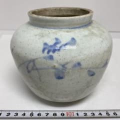 李朝　染付壺　高さ約12.2㎝ トヒチ　東さ8-0107☆2F 李朝 染付壺 高さ約12.2㎝ トヒチ 東さ8-0107☆2F - メルカリ