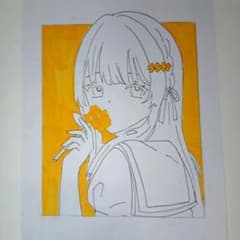 手描きイラスト オリジナル ポストカードのサムネイル