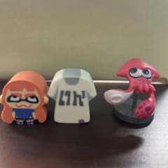 スプラトゥーン ピンクイカフィギュアとオクトのネリメモリーの消しゴム 2個セットのサムネイル