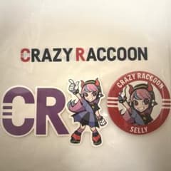 Crazy Raccoon Selly 缶バッジ＆ステッカーセットのサムネイル