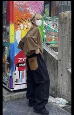 wudge boy denim pants black-brown Lのサムネイル