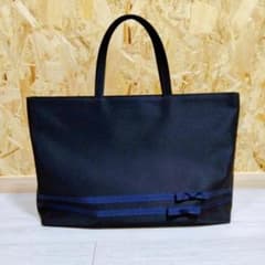 東京イギン TOKYO IGIN お受験トートバッグ リボン ネイビー 濃紺 