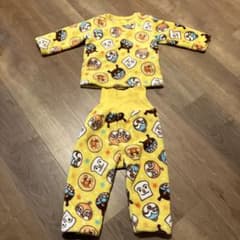 アンパンマン キッズ パジャマ セットアップ フリース イエロー　90cmのサムネイル