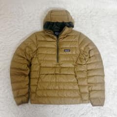 極美品】パタゴニア ダウンセーターフーディプルオーバー キャメル 