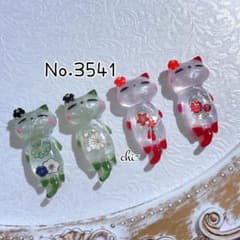 No.3541 失われた野生ねこ 和柄 ハンドメイドチャーム パーツ - メルカリ