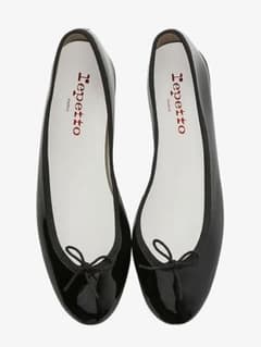 箱あり】repetto レペットバレエシューズ エナメル ブラック36.5