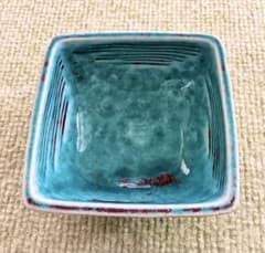 青緑色 陶器 角中鉢 和食器 貫入模様 中皿 - メルカリ