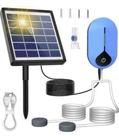 AISITIN エアーポンプ ソーラー エアポンプ太陽光充電 USB充電両用のサムネイル