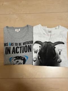 DIESEL Tシャツセット Lサイズ グレー ホワイト【2枚セット】のサムネイル