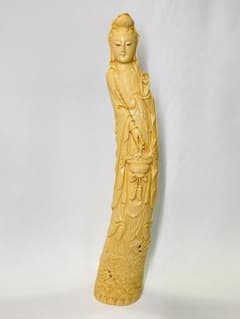 象牙風（レプリカ）　観音菩薩像　龍乗観音 象牙風（レプリカ） 観音菩薩像 龍乗観音 - メルカリ