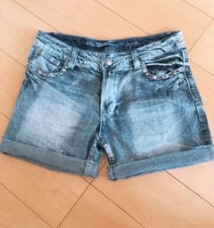 デニムショートパンツ 大きいサイズのサムネイル