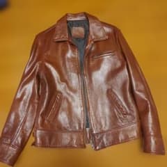 レザー ライダースジャケット ブラウンのサムネイル