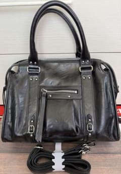 ジーナシスJEANASIS アンティーク ボストン ショルダーバッグ2way 