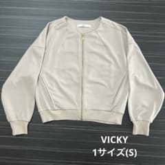 VICKY ノーカラージャケット ベージュのサムネイル