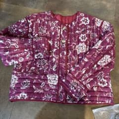 sakura様専用　新品未使用　TEMU 花柄　キルティングジャケットのサムネイル