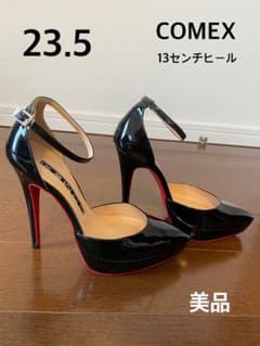 【再値下げ】パンプス COMEX 23.5 エナメル　ブラックのサムネイル