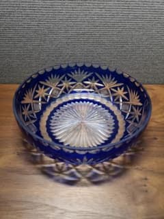 昭和レトロ　切り子　盛り皿　鉢のサムネイル