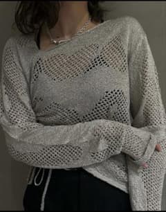 knuth marf asymmetry sheer lame knit - メルカリ