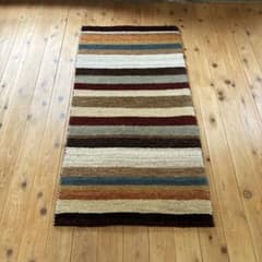 ウールギャべ 手織り 69×136cm キッチンマットサイズ 新品未使用 ウールギャべ 手織り 69×136cm キッチンマットサイズ 新品未使用