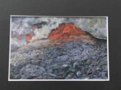 小松正二、【山気】、希少な額装用画集画、新品高級額 額装付、状態良好 小松正二、【山気】、希少な額装用画集画、新品高級額 額装付、状態