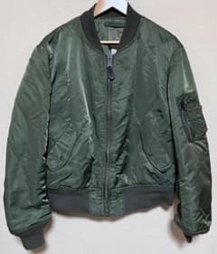 極美品】90s USA製ALPHA MA-1 グランドクルー 復刻 L セージ - メルカリ