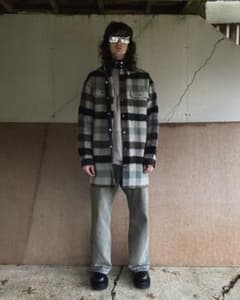 Rick Owens】OVERSIZED OUTERSHIRT PLAID44 - メルカリ
